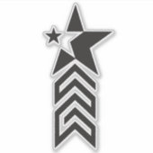 Bold Black Geometric Star Sticker (Voorkant)