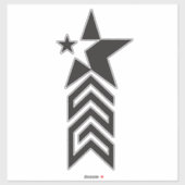 Bold Black Geometric Star Sticker (Vel)