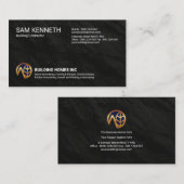 Bold Black Granite Textielconstructie Visitekaartje (Voorkant / Achterkant)