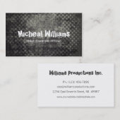 Bold Black Grunge CEO Company Visitekaartjes (Voorkant / Achterkant)