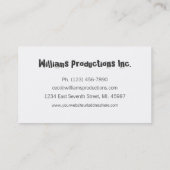 Bold Black Grunge CEO Company Visitekaartjes (Achterkant)