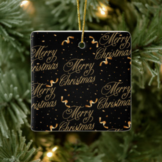 Bold Black Keramisch Ornament