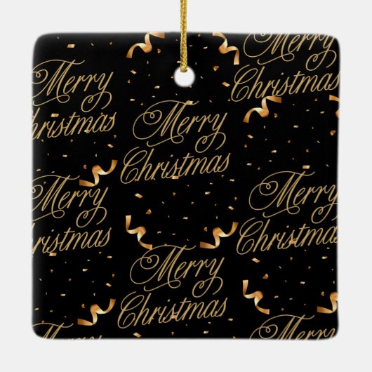 Bold Black Keramisch Ornament (Achterkant)