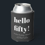 Bold Black Modern 50th Birthday Custom Koelbox Blikjeskoeler<br><div class="desc">Bold Typography Black Modern 50th Birthday Custom Koelbox</div>