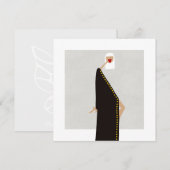 Bold Black Muse Elegant Art Card Notitiekaartje (Voorkant / Achterkant)