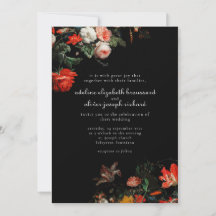 Bold Black & Red Floral Weddenschap