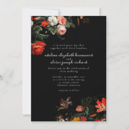 Bold Black & Red Floral Weddenschap