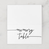 Bold Black Script-geheugentabel Plaatskaartje (Buitenkant ongevouwen)