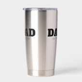 Bold Black Text Est Year Dad Geïsoleerde Drinkbeker (Rechts)