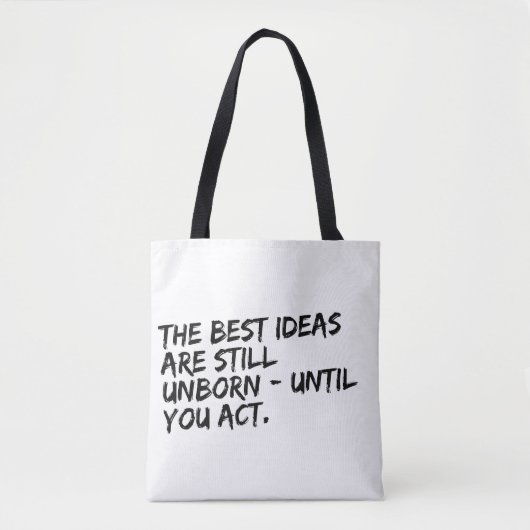 Bold Black Typography Creatives Minimalist Tote Bag (Voorkant)