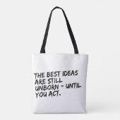 Bold Black Typography Creatives Minimalist Tote Bag (Achterkant)