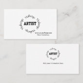 Bold Black Typography Makeup Artist Visitekaartje (Voorkant / Achterkant)