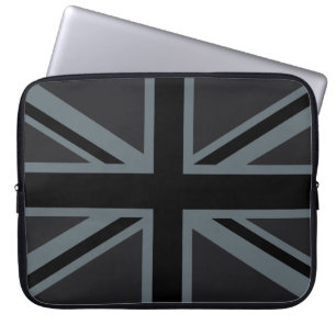 Bold Black Union Jack Laptop Sleeve