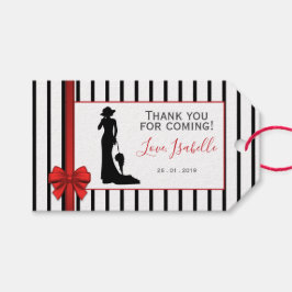 Bold Black & White BEDANKT VOOR JE KOMST! Cadeaula Cadeaulabel