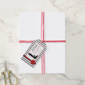 Bold Black & White BEDANKT VOOR JE KOMST! Cadeaula Cadeaulabel (Met Touw)