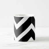 Bold Black White Chevron Geometric Pattern Koffiemok (Center)