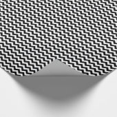 Bold Black & White Chevron Zig Zag Pattern Cadeaupapier (Hoek)