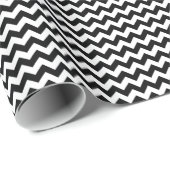 Bold Black & White Chevron Zig Zag Pattern Cadeaupapier (Rol Hoek)