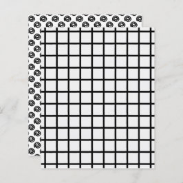 Bold Black White Grid Spiral Scrapbook Paper