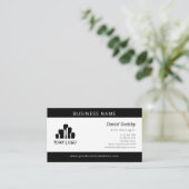 Bold Black White Je Logo heeft het ook gevonden Visitekaartje (Staand voorkant)