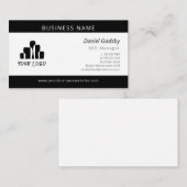 Bold Black White Je Logo heeft het ook gevonden Visitekaartje (Voorkant / Achterkant)