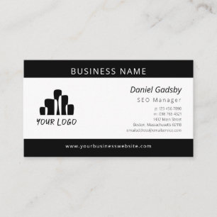 Bold Black White Je Logo heeft het ook gevonden Visitekaartje