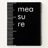 Bold Black White Measure Personal Journal Notitieboek (Achterkant)