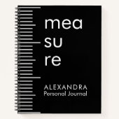 Bold Black White Measure Personal Journal Notitieboek (Voorkant)