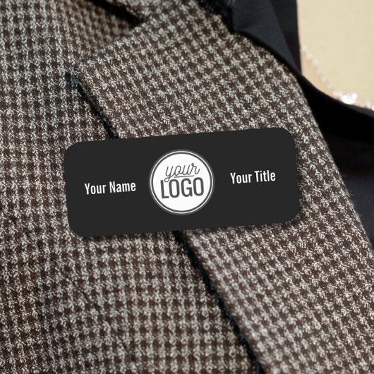 Bold Black & White Name & Logo Professional Naamplaatje