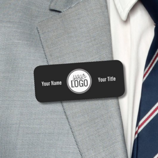 Bold Black & White Name & Logo Professional Naamplaatje
