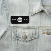 Bold Black & White Name & Logo Professional Naamplaatje (In situ)