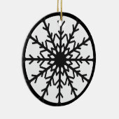 Bold Black & White Snowflake Holiday Ornament (Rechts)