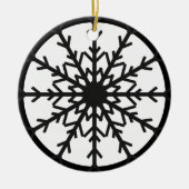 Bold Black & White Snowflake Holiday Ornament (Voorkant)