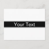 Bold Black & White Stripe Editable Text Feestdagenkaart (Voorkant)