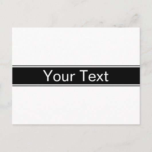 Bold Black & White Stripe Editable Text Feestdagenkaart (Voorkant)