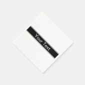 Bold Black & White Stripe Editable Text Servet (Hoek)