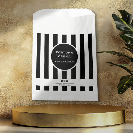 Bold Black & White Striped Business Display Event  Bedankzakje