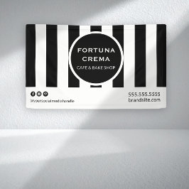 Bold Black & White Striped Business Display Event  Spandoek