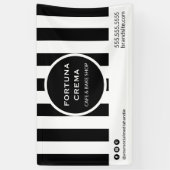 Bold Black & White Striped Business Display Event  Spandoek (Verticaal)