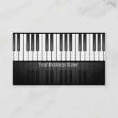 Bold Black White-toetsenbordontwerp Visitekaartje (Achterkant)