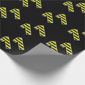 Bold, Black & Yellow Stripes 11 Event # (Verjaarda Cadeaupapier (Hoek)