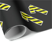 Bold, Black & Yellow Stripes 11 Event # (Verjaarda Cadeaupapier (Rol Hoek)