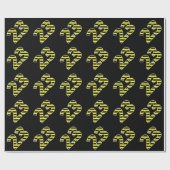 Bold, Black & Yellow Stripes 23 Event # (Verjaarda Cadeaupapier (Vlak)