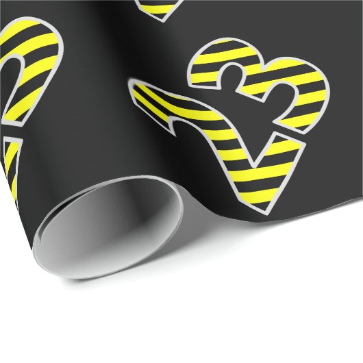 Bold, Black & Yellow Stripes 23 Event # (Verjaarda Cadeaupapier (Rol Hoek)