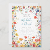 Bold Bloemen Alles in één bruiloft Kaart (Voorkant)