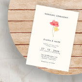 Bold Bloemen bruiloft uitnodigingen