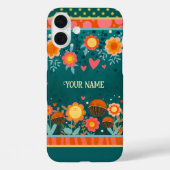 Bold Bloemen Harten Schattigee Inspirerende Naam H Case-Mate iPhone Case (Achterkant)