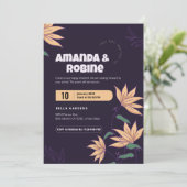 Bold Bloemen Huwelijksuitnodiging Kaart (Staand voorkant)