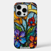 Bold Bloemen Kunst in Glas Case-Mate iPhone Case (Achterkant)