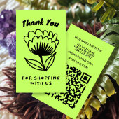 BOLD BLOOM ORDER BEDANKT Minimal Floral QR code Visitekaartje